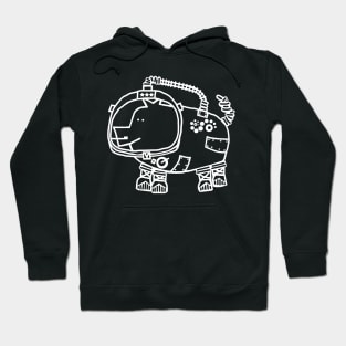 White Line Space Pilot Pig Hoodie